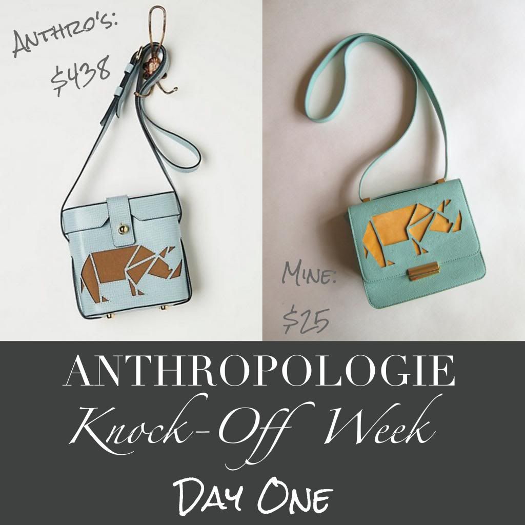 Anthropologie Knock-off Rhino Crossbody Bag