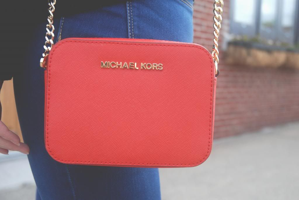 Michael Kors Mini Jet Set Crossbody Tangerine, Orange, Bright Colors, Spring Trends