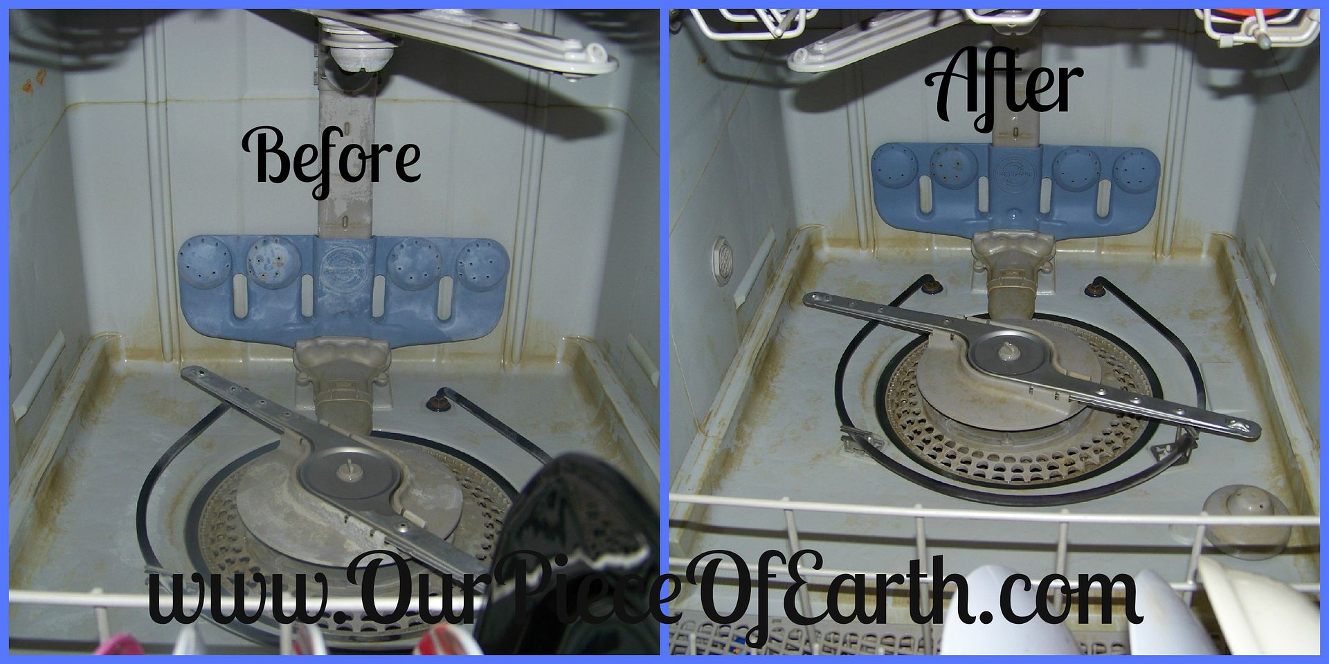 Cascade #MyPlatinum dishwasher before and after