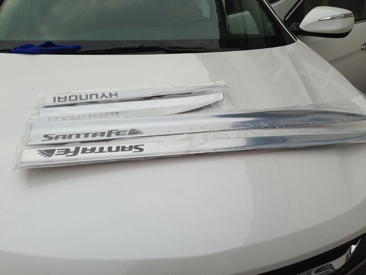 Chrome Body door Side Molding trim for Hyundai Santa fe Santafe 2013