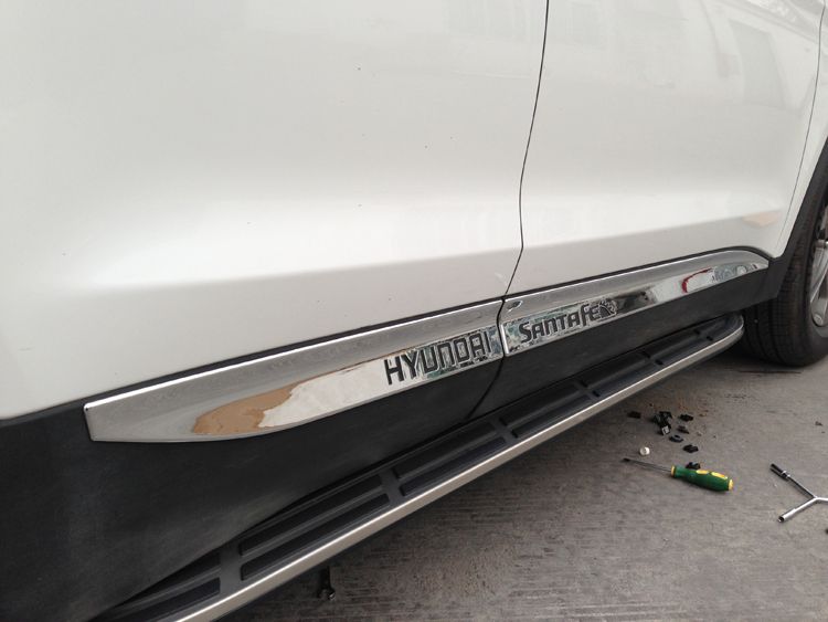 Chrome Body door Side Molding trim for Hyundai Santa fe Santafe 2013
