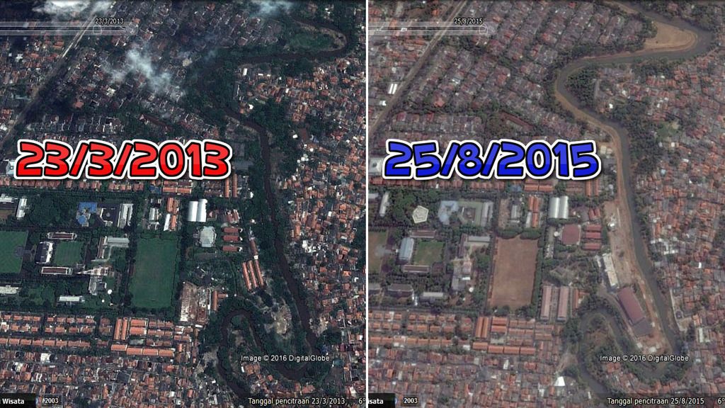 Inilah Kemajuan Program Revitalisasi Sungai di Jakarta dilihat dari Ketinggian