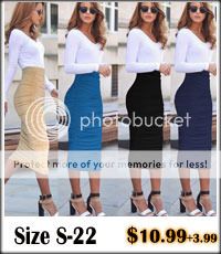 Womens Vintage Colorblock Striped Bodycon Business Casual Party Pencil ...